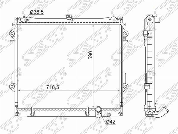 Радиатор Toyota Land Cruiser (J200) 07-21