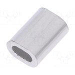 ZLA.1, Clamping sleeve, aluminum, for cables, dt: 1mm, L: 5mm