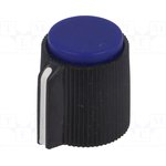 KK-12, Ручка; с указателем; пластик; øоси:6,35мм; ø13x15мм; винтом; синий