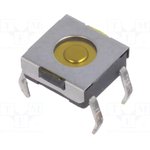 DTSHW6-8S-B, Микропереключатель TACT, SPST-NO, Пол: 2, 0,05A/12ВDC, THT, нет