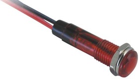 MCR9-120L1-11-RR3, Светодиодный индикатор в панель, Красный, 12 В DC, 7.2 мм, 20 мА, 110 мкд