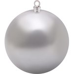 502-015, Елочная фигура Шар, 25 см, цвет серебряный глянцевый