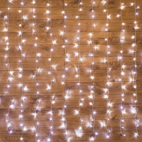 Фото 1/10 235-065, Гирлянда Светодиодный дождь 2х3 м, свечение с динамикой, прозрачный провод, 230 В, цвет белый