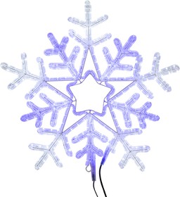 Фото 1/7 501-531, Фигура световая Снежинка цвет белая/синяя, размер 60x60 см, с контроллером