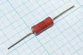 Резистор металлопленочный MF-2 22 Ом, 2 Вт, 5%, 1978 г.; Р 22 \ 2\AXI 8,6x18,5\ 5\MF\2L\ОСМЛТ\