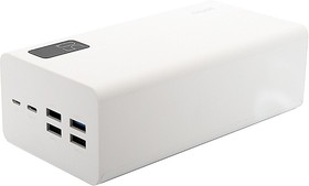 Фото 1/7 Perfeo Powerbank MOUNTAINS 50000 mAh/LED дисплей/PD + QC 3.0/Type-C/4 USB/Выход: 3A, max 22.5W/White (PF_B4888)