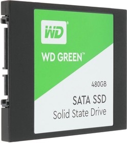 Твердотельный накопитель SSD WD Green WDS480G3G0A 480GB 2.5" Client SATA 6Gb/s, Retail (894348)