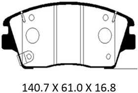 PBP094KOR, Колодки тормозные дисковые передн HYUNDAI: Tucson (TL) 17- (произведено в Корее)