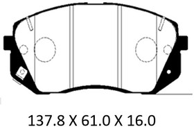 PBP097KOR, Колодки тормозные дисковые передние KIA: SPORTAGE III 10- / HYUNDAI: ix35 13- (произведено в Корее)