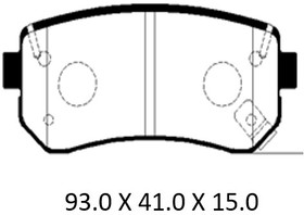 PBP099KOR, Колодки тормозные дисковые задние HYUNDAI: TUCSON 16- / KIA: SPORTAGE 15- (произведено в Корее)