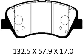 PBP188KOR, Колодки тормозные дисковые передние HYUNDAI: Solaris 17- / KIA: Rio 17- (произведено в Корее)