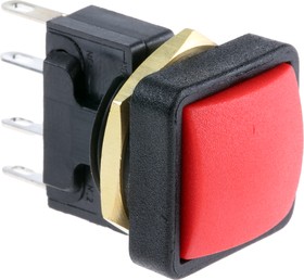 Фото 1/2 49-59222, 49-59 Series Push Button Switch, Momentary, Panel Mount, 16mm Cutout, SPDT, 250V ac, IP67