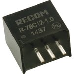 R-78C12-1.0, DC-DC Switching Regulator - 15 to 42VDC Input - 12VDC@1A Output - ...