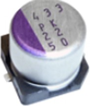 50SVPK120M, Polymer Aluminium Electrolytic Capacitor, 120 мкФ, 50 В, Radial Can - SMD, 0.02 Ом