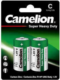 Батарейка Camelion R14 BL-2 (R14P-BP2G, батарейка,1.5В)