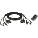 ATEN 2L-7D02UDX2, Набор защищенныйх кабелей KVM USB DVI