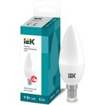 LLE-C35-9-230-40-E14, Лампа LED C35 свеча 9Вт 230В 4000К E14 IEK