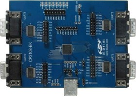 Фото 1/2 CP2108EK, Evaluation Kit, CP2108 USB-UART Bridge Controller, Quad, RS-232/RS-485