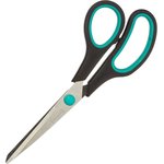 Scissors Attache 195 mm with plast.proruzin. handles, turquoise/black