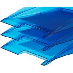 Лоток горизонтальный Attache City прозр. Синий