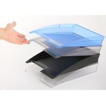 Лоток горизонтальный Attache City прозр. Синий