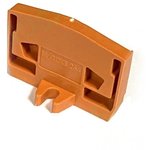 264-364, End plate - with fixing flange - 4 mm thick - orange