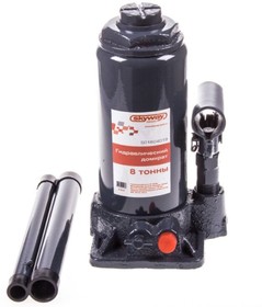 Гидравлический бутылочный домкрат 8т h 200-385 мм с клапаном в коробке S01804019
