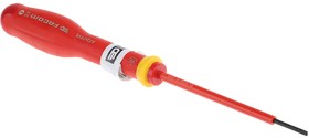 Фото 1/5 AT2X75VE, Slotted Insulated Screwdriver, 2 mm Tip, 75 mm Blade, VDE/1000V, 170 mm Overall