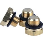 0220 10 00, G 1/8 Brass Blanking Plug