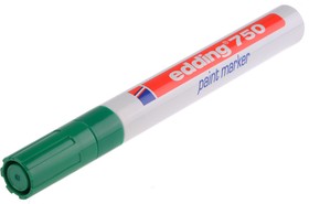 Фото 1/2 750-004, Green 2 → 4mm Medium Tip Paint Marker Pen for use with Glass, Metal, Plastic, Wood