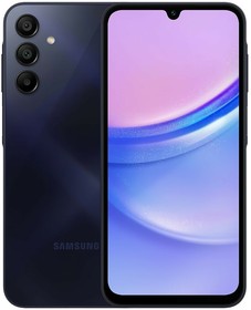 Фото 1/5 Смартфон Samsung SM-A155F Galaxy A15 128Gb 4Gb темно-синий моноблок 3G 4G 2Sim 6.5" 1080x2340 Android 14 50Mpix 802.11 a/b/g/n/ac NFC GPS GS