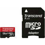 Карта памяти 128Gb MicroSD Transcend + SD адаптер (TS128GUSDU1)