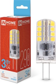 4690612036045, Светодиодная лампа IN HOME LED-JC 3Вт 12В G4 6500К 290Лм