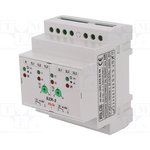 SZR-2, Модуль: реле контроля напряжения, DIN, DPDT, 250ВAC/8А, IP20