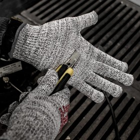 Фото 1/7 JC051-С01/L Самурай 01 Трикотажные перчатки от порезов 5 класс, цвет серый, размер L JC051-С01-L