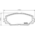 NP1019, NP1019_колодки дисковые передние!\ Toyota RAV4 2.2D/Auris 1.4/1.6/1.4D 07