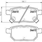 NP1020, Колодки тормозные задн TOYOTA AURIS, COROLLA, IQ, PRIUS, URBAN CRUISER ...