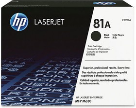 Фото 1/10 Картридж лазерный HP 81A CF281A чер. для LJ Enterprise MFP M630