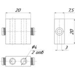 Быстрый зажим для троса диам 2-3мм ZT-2-3