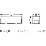 Talantum capacitor, SMD, B, 3.3 µF, 20 V, ±20 %, TAJB335M020R