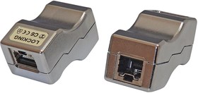 SACSLJ, Адаптер в линию, RJ45, RJ45, Переходник, Встраиваемый в Линию, LOKJAC Series, Гнездо, 8 вывод(-ов)