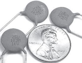 NCD102M50Y5PF, Cap Ceramic Single 0.001uF 50V Y5P 20% Radial 6.35mm 85°C Bulk