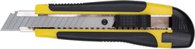 Фото 1/3 10254, Нож технический 18 мм усиленный прорезиненный, лезвие 15 сегментов
