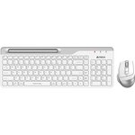 Клавиатура + мышь A4Tech Fstyler FB2535C клав:белый/серый мышь:белый/серый USB ...