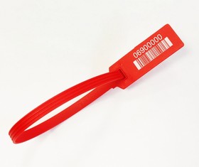 Фото 1/4 Пломба пластиковая универсальная номерная ЭКОфикс 220 мм, красная, 50 шт/уп