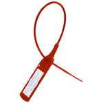 Пломба пластиковая универсальная номерная Авангард,220 мм,красн.,100 шт/уп
