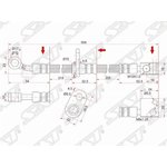 ST-01464-SAA-000, Шланг тормозной перед (Таиланд) HONDA CITY/FIT/JAZZ ...