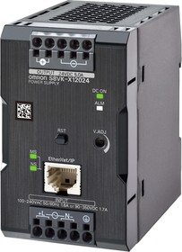 Фото 1/4 S8VK-X12024-EIP, S8VK-X Switched Mode DIN Rail Power Supply, 100 → 240V ac ac Input, 24V dc dc Output, 5A Output, 120W