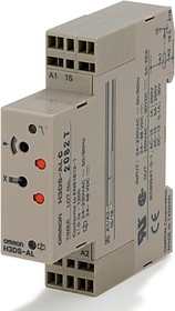 Фото 1/2 H3DS-ALC, H3DS Series DIN Rail Mount Timer Relay, 24 → 230 V ac, 24 → 48V dc, 2-Contact, 0.1 s → 120h