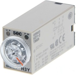 H3Y-2 AC200-230 30M, Plug In Timer Relay, 200-230V ac, 4-Contact, 30min, 1-Function, DPDT